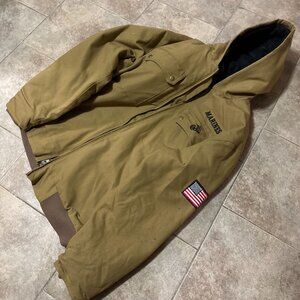 Khaki Canvas U.S. Marines Jacket From The Bradford Exchange. Size Medium